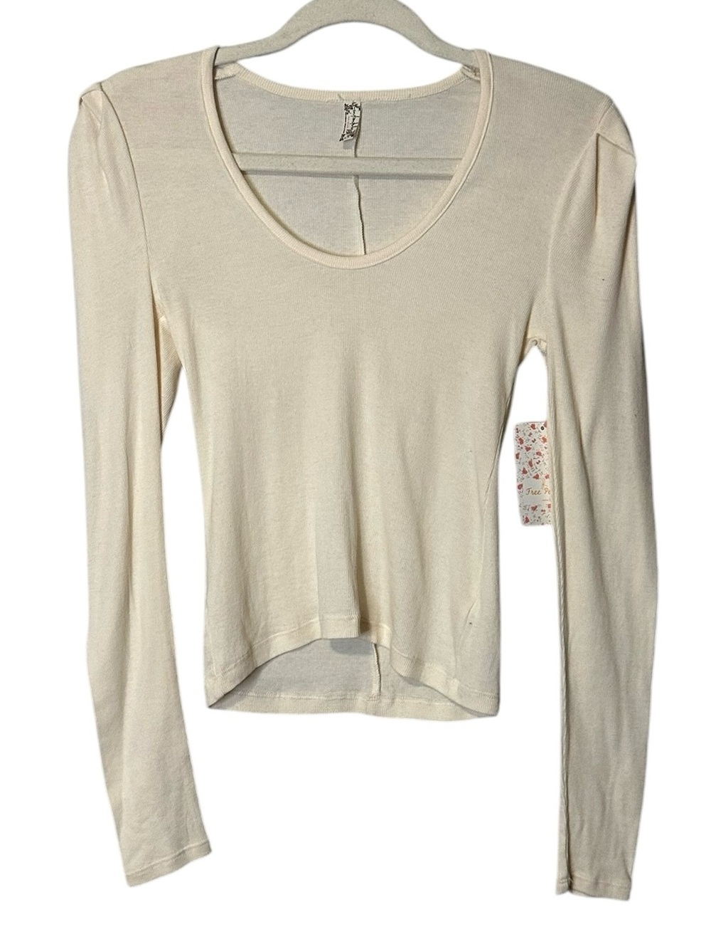 Free People Intimately Hey Lady Long Sleeve Top Tee Canvas OB885940 NWT XS